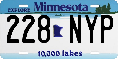 MN license plate 228NYP