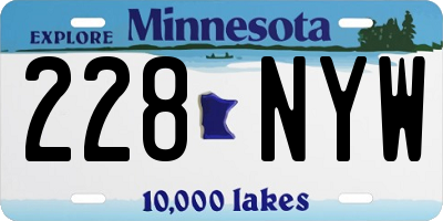 MN license plate 228NYW
