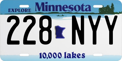 MN license plate 228NYY