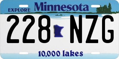 MN license plate 228NZG