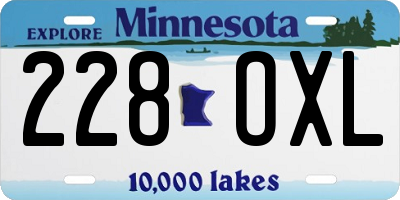 MN license plate 228OXL