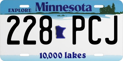 MN license plate 228PCJ
