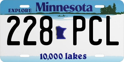 MN license plate 228PCL