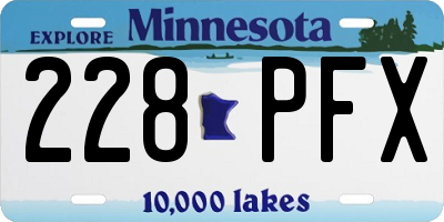 MN license plate 228PFX
