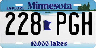 MN license plate 228PGH