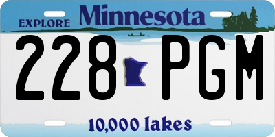 MN license plate 228PGM