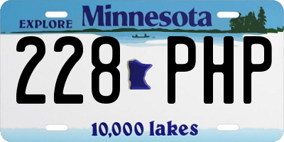 MN license plate 228PHP