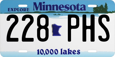 MN license plate 228PHS