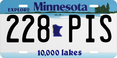 MN license plate 228PIS
