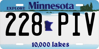 MN license plate 228PIV