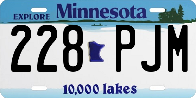 MN license plate 228PJM