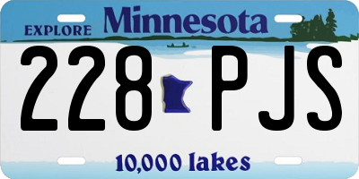 MN license plate 228PJS