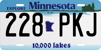 MN license plate 228PKJ