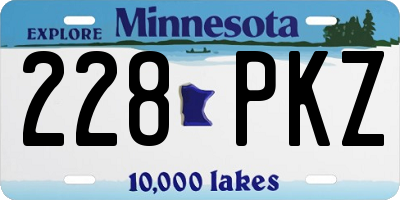 MN license plate 228PKZ