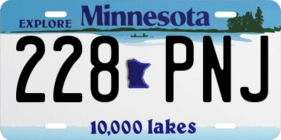 MN license plate 228PNJ