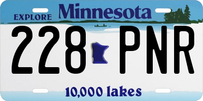 MN license plate 228PNR