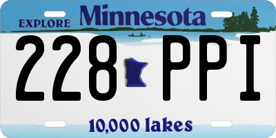 MN license plate 228PPI