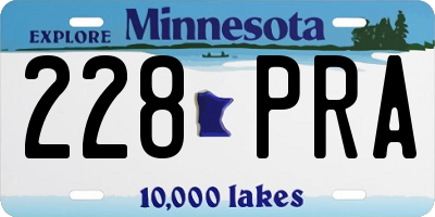 MN license plate 228PRA