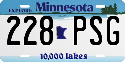 MN license plate 228PSG