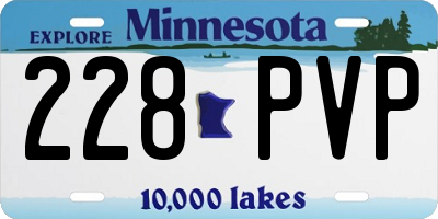 MN license plate 228PVP