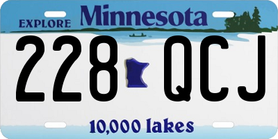 MN license plate 228QCJ
