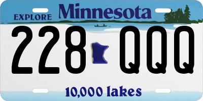 MN license plate 228QQQ