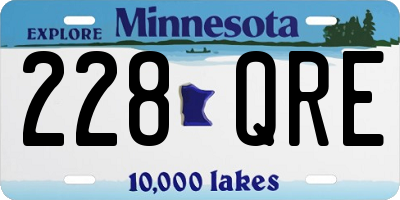 MN license plate 228QRE