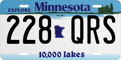MN license plate 228QRS