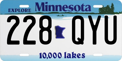 MN license plate 228QYU