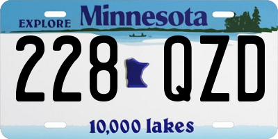 MN license plate 228QZD