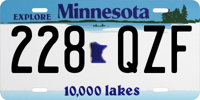 MN license plate 228QZF