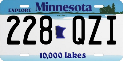 MN license plate 228QZI