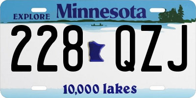 MN license plate 228QZJ