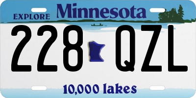 MN license plate 228QZL