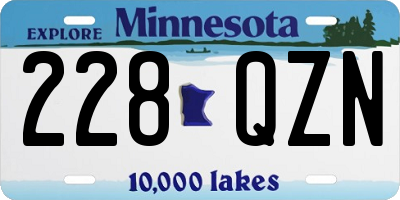 MN license plate 228QZN