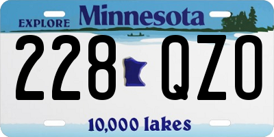 MN license plate 228QZO