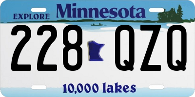 MN license plate 228QZQ