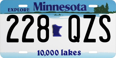 MN license plate 228QZS