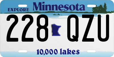 MN license plate 228QZU