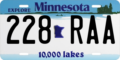 MN license plate 228RAA