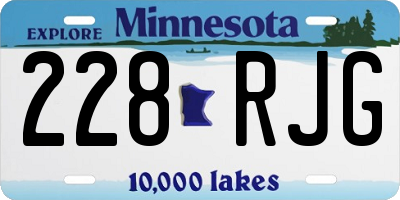 MN license plate 228RJG