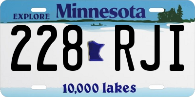 MN license plate 228RJI