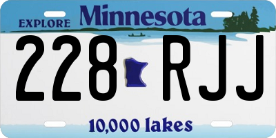 MN license plate 228RJJ