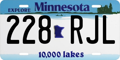 MN license plate 228RJL