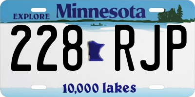 MN license plate 228RJP