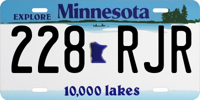 MN license plate 228RJR