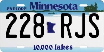 MN license plate 228RJS