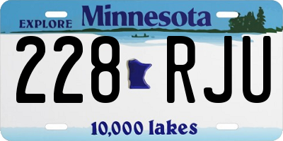 MN license plate 228RJU