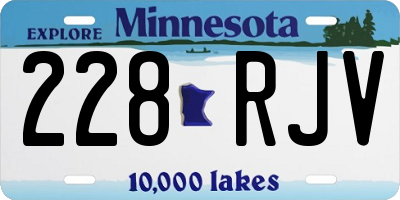 MN license plate 228RJV