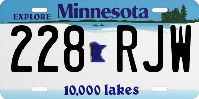 MN license plate 228RJW